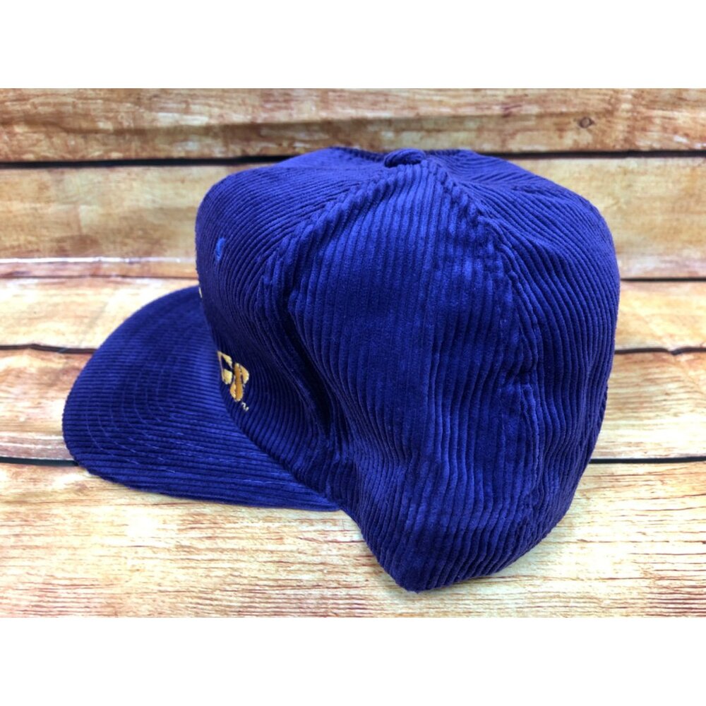 NOS VINTAGE MINNESOTA VIKINGS STARTER The Eastport Purple Corduroy Snapback Hat - Picture 3 of 6